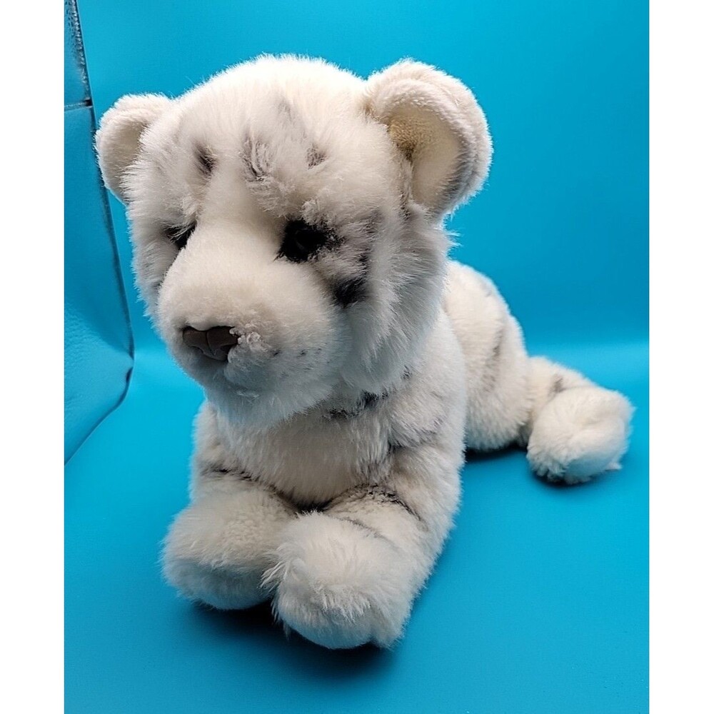 Douglas Cuddle Toys White Tiger Cub Plush 10" Stuffed Animal EUC